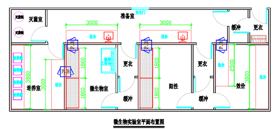 生物安全實驗室平面設計圖