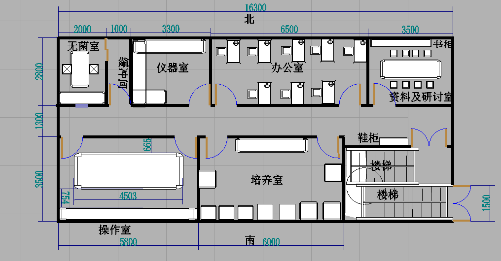 細胞實驗室平面圖